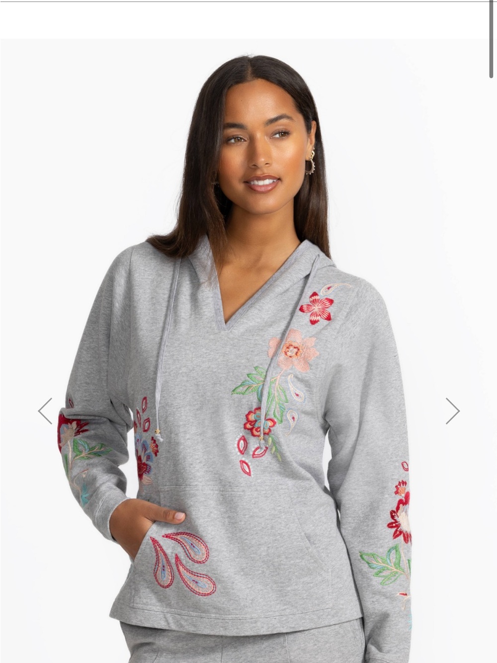 Johnny was embroidered terry hoodie